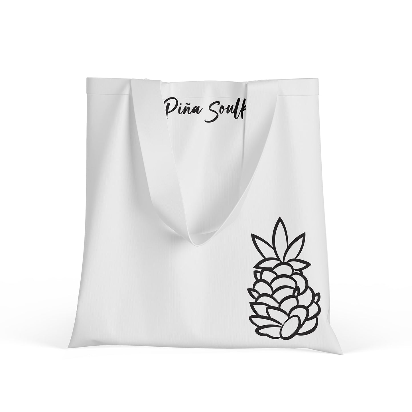 Bolso tote de Piña Soulk en color blanco, pensado para transportar caguamas y otros objetos, perfecto para aventuras al aire libre, skate y ciclismo