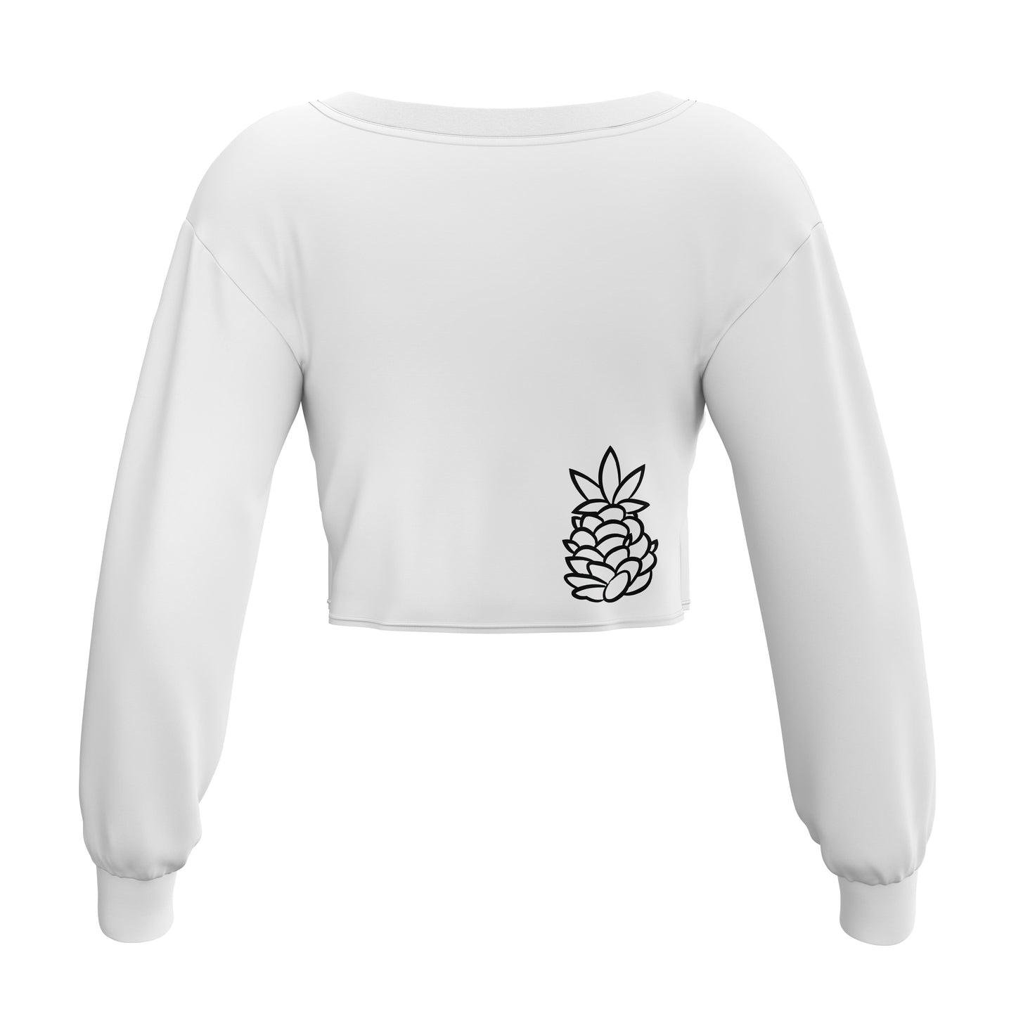 Top corto blanco estilo Piña Soulk, prenda versátil y cómoda para un look urbano en deportes extremos como skate, ciclismo y surf