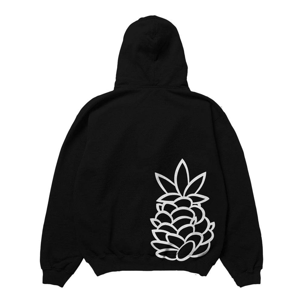 Sudadera con capucha Piña Soulk en vista frontal, ideal para deportes extremos y estilo casual, perfecta para skaters, ciclistas y surfistas