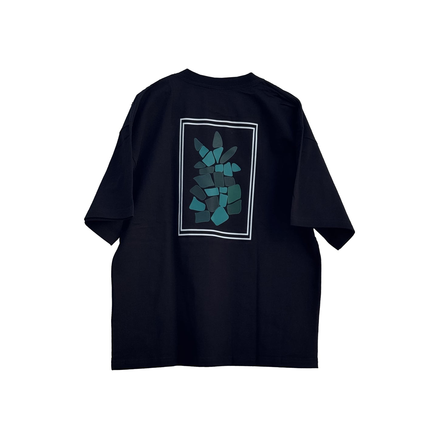 Playera Oversize Piña Jade Negra