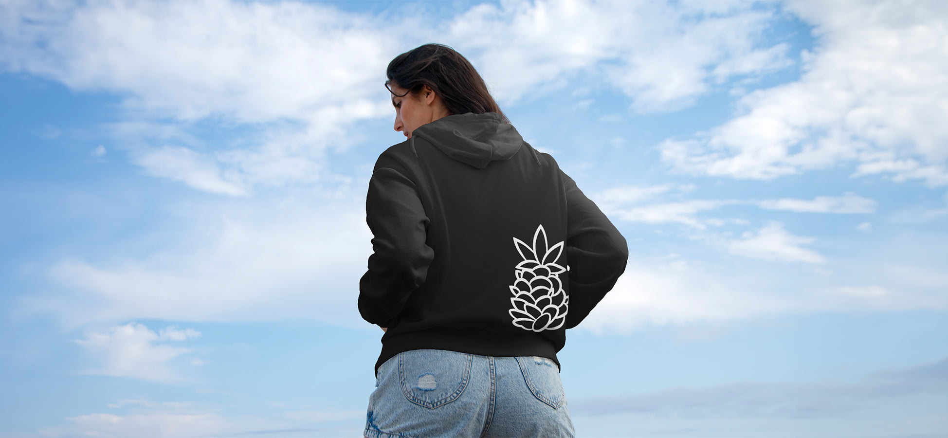 Hoodie Piña Soulk Clasica Negra