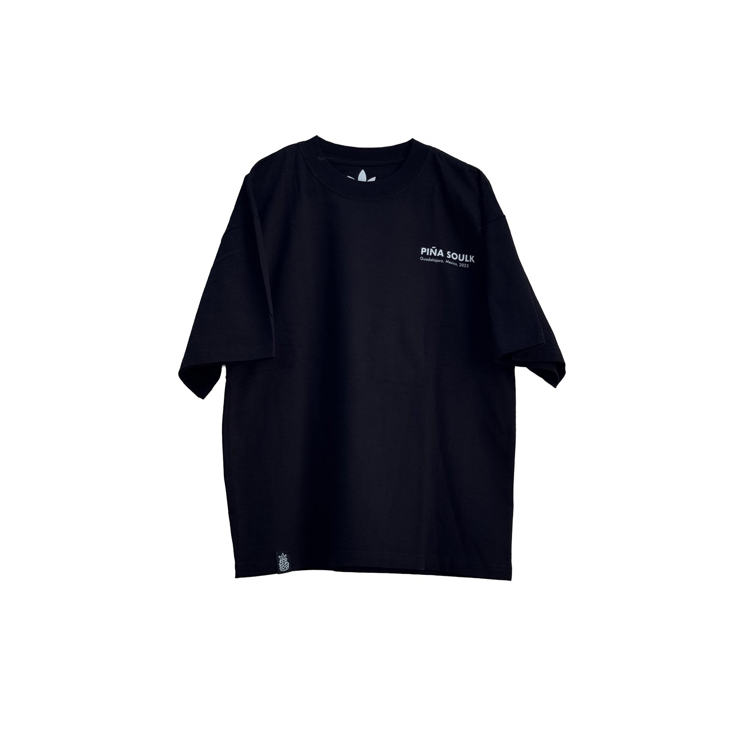 Playera Oversize Piña Jade Negra